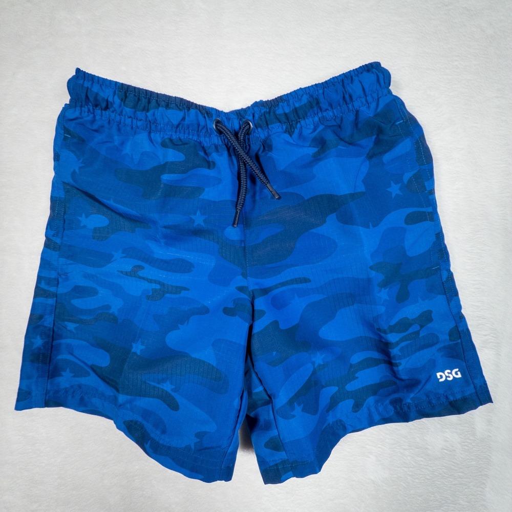 DSG Kids Boys‎ Size S 8-9 Blue Camouflage Athletic Rec Shorts